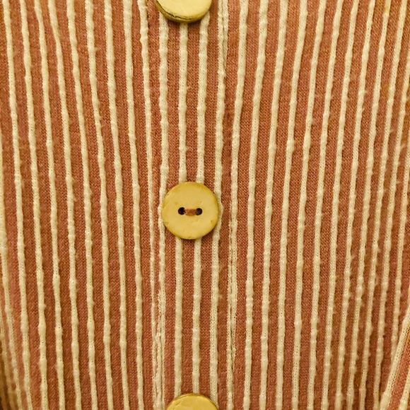 Comfy striped mauve romper S - Picture 9 of 10